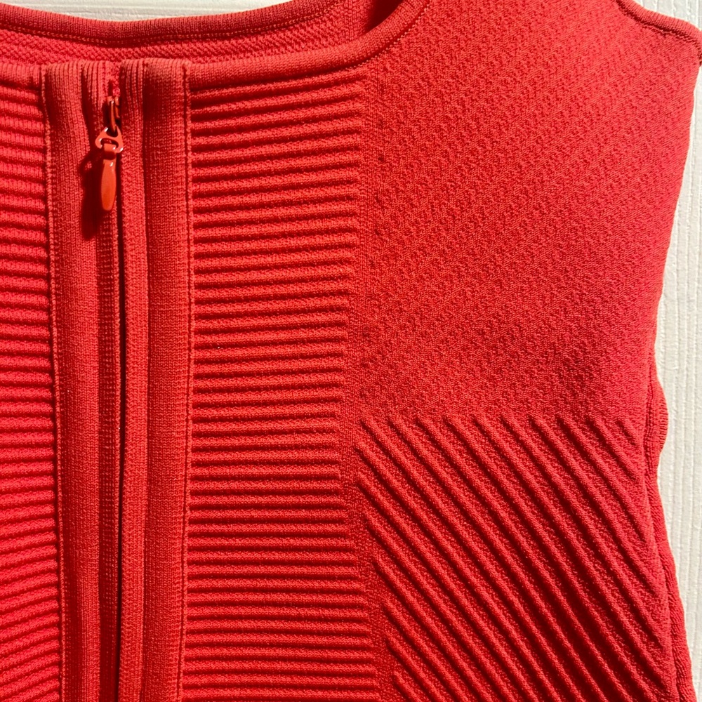 Herve Leger Orange/Coral Sleeveless Cutout Dress - Picture 4 of 6
